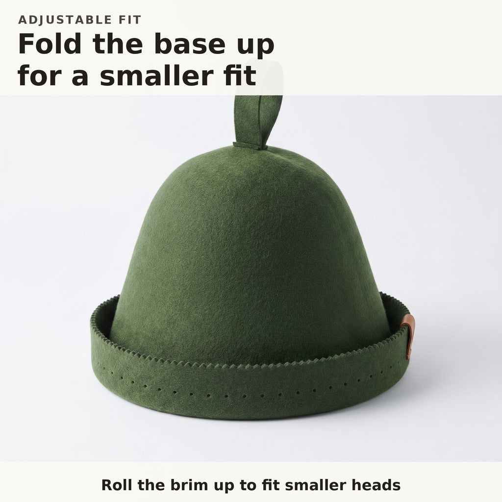 Merino Wool Sauna Hat